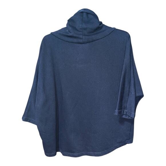 Cowl Neck Sweatshirt Black XL 3/4 Sleeve Women’s Half Moon by Modern Movement - Picture 2 of 4